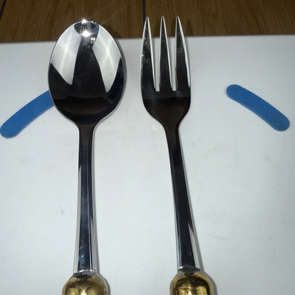 Unique Creative Copper Spoon & Fork Salad Serving  Made in South‎ Africa